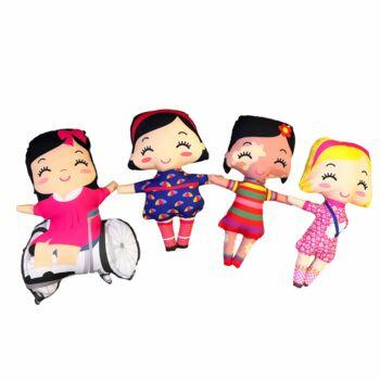 Kit 2 Bonecas Inclusao Social PCD